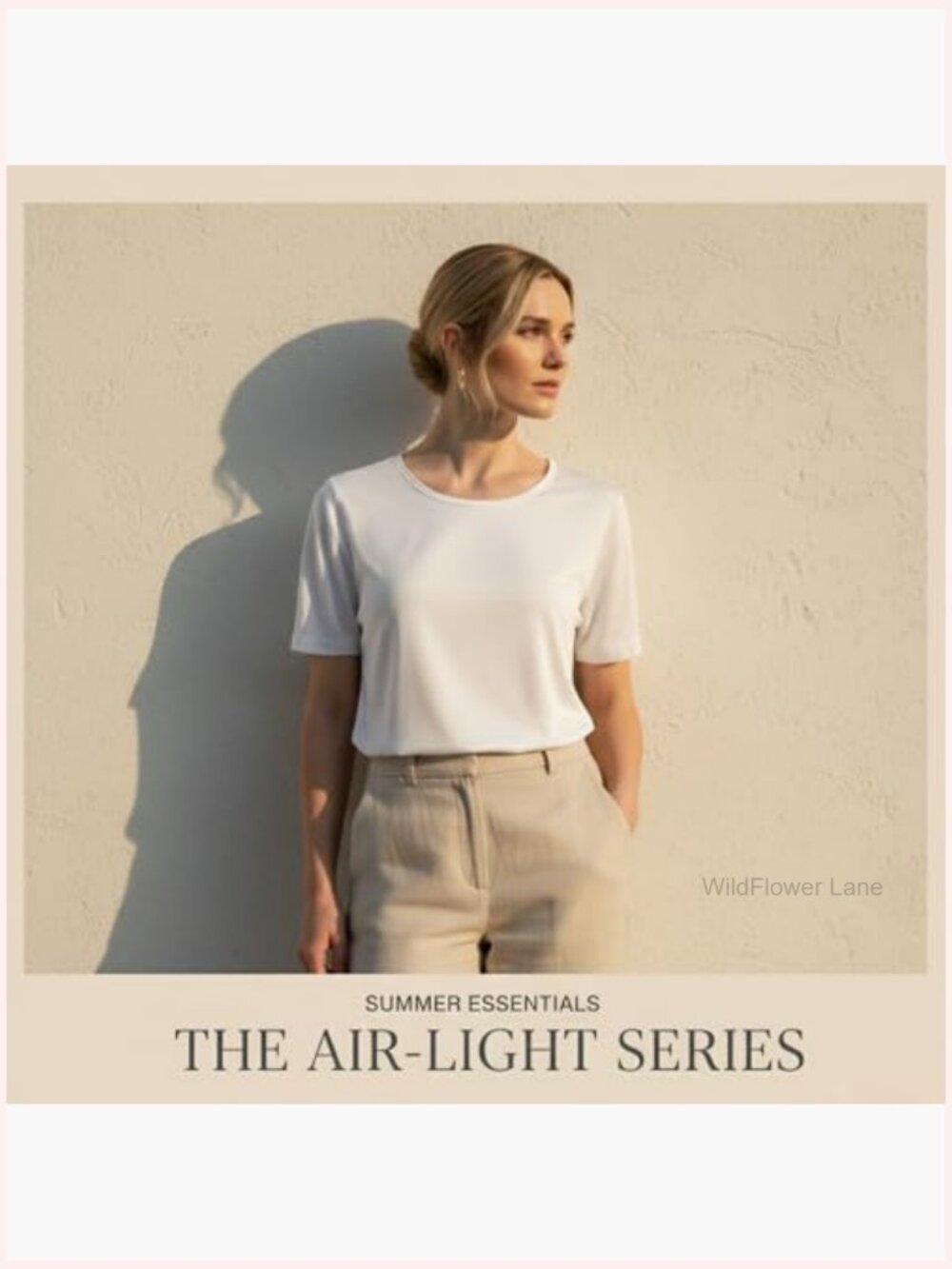 Washable Silky Acetate Tee Short Sleeve Scoop Neck Relaxed Fit UPF 50 Summer Top - Picture 2 of 7